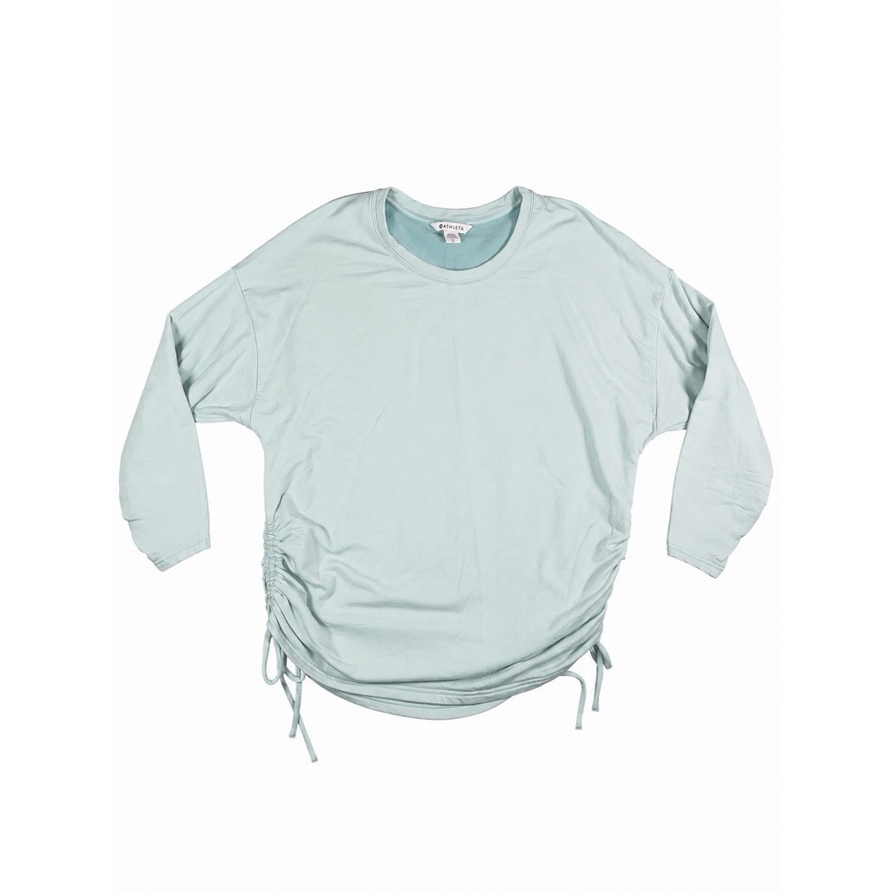 Athleta Lombard Ruched Sides Sweatshirt L Blue